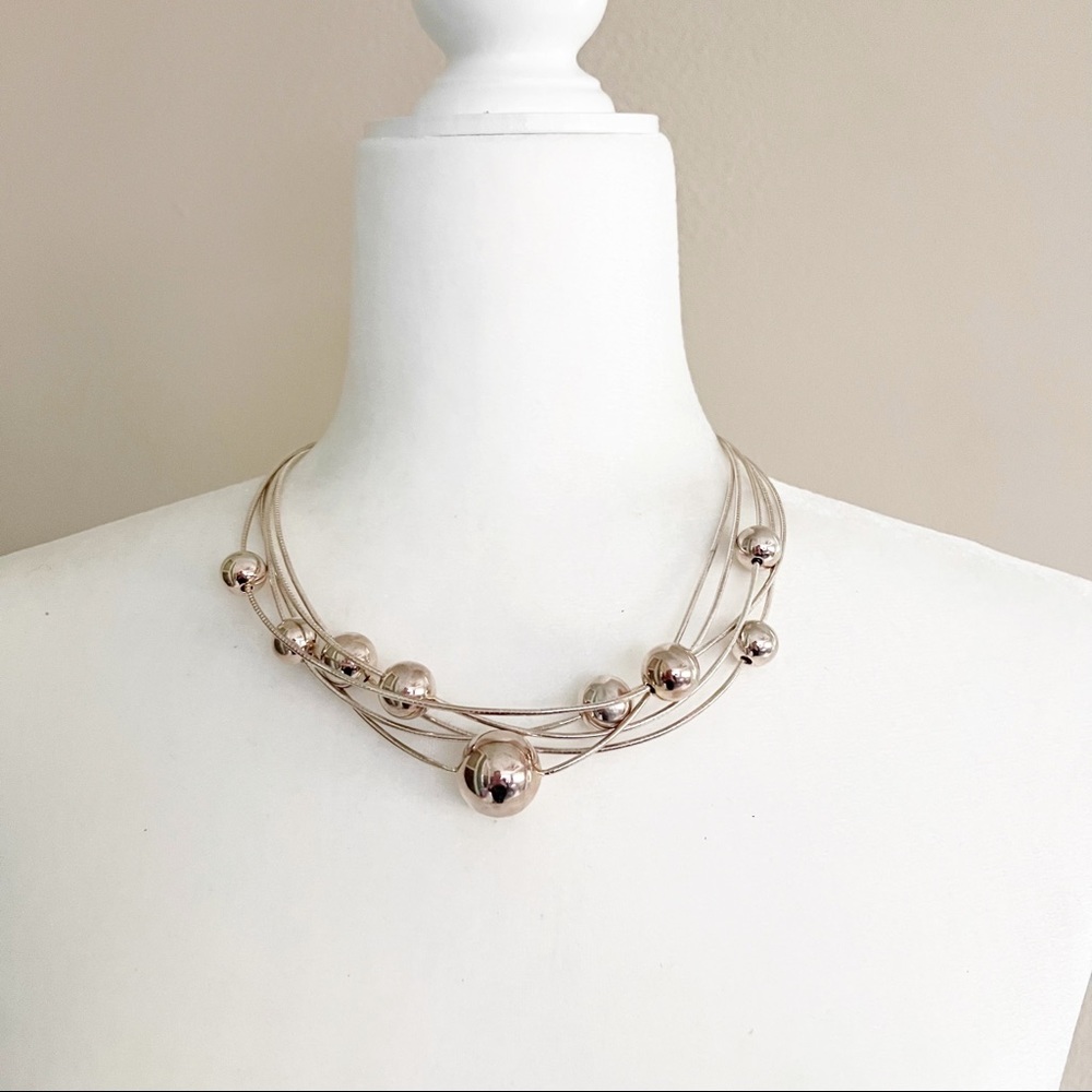 Paola Valentino Sterling Silver 925 Modernist Necklace Multi Strand Sign…